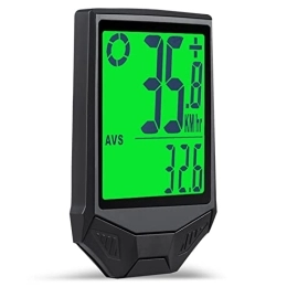 Koliyn Accessories koliyn Wireless bicycle code meter, waterproof cycling speed odometer outdoor cycling equipment accessories with LCD backlit display, Black