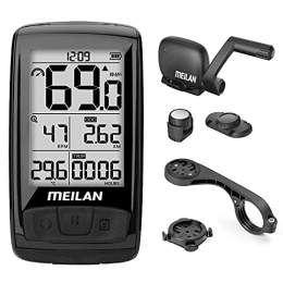 KUANDARGG Accessories KUANDARGG Waterproof Cycling Computer, ANT+ BLE4.0 Bicycle Speedometer And Odometer For Men Women Teens Outdoor Cycling With 2.5 Inch LCD Backlight Display, Black