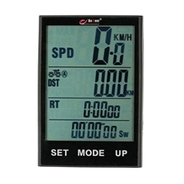 Ldelw Cycling Computer Ldelw Bicycle computer Bike Computer Bicycle Speedometer Odometer Temperature Backlight Water Resistant for Cycling Riding Waterproof speed bike speedometer (Color : Black Size : One size) sunyangde