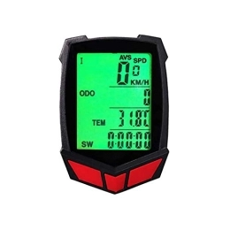 Lesrly-Cycle Accessories Lesrly-Cycle Bicycle Computer, Bicycle Speedometer And Odometer, Wireless Waterproof Bicycle Stopwatch, LCD Backlight Display, Suitable for All Bicycles, Black, Wireless