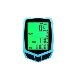 Lesrly-Cycle Accessories Lesrly-Cycle Bicycle Computer, Bicycle Speedometer And Odometer, Wireless Waterproof Bicycle Stopwatch, LCD Backlight Display, Suitable for All Bicycles, Blue, Wireless