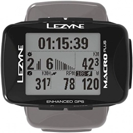 LEZYNE Accessories Lezyne Macro Plus Unisex Adult GPS Bike / Mountain Bike Computer, Black, One Size (Manufacturer's Size: T. One Size)