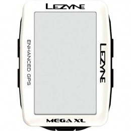LEZYNE Cycling Computer Lezyne Mega XL GPS Bike Computer, Metallic White