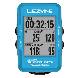 LEZYNE  Lezyne Super GPS Special Edition, 1 GPS-SPR- V210Computer, Blue, One Size