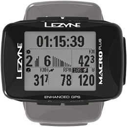 LEZYNE Accessories Lezyne Unisex_Adult Macro Plus GPS Mountain Bike Meter, Black, FR Unique (Taille Fabricant : t.One sizeque)