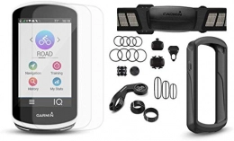 LFDHSF Accessories LFDHSF Bike Computer With Chest HRM, Speed / Cadence Sensors, Silicone Case & Glass Screen Protectors, Bike Mounts, GPS Navigation (+Bundle, Black Case)