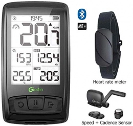LFDHSF Cycling Computer LFDHSF Wireless Bicycle Computer Bike Speedometer, With Speed Cadence Sensor Can Connect Bluetooth Heart Rate Monitor