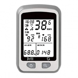 LPsweet Bicycle Computer Odometer,Waterproof Road Bike MTB Bicycle Bluetooth,LCD Display-Tracking Distance Avs Speed Time,White
