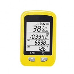 LPsweet Accessories LPsweet Bike Speedometer Wireless, Waterproof Bike Computer And Bicycle Odometer, Support Heart Rate Monitor And Speed Cadence Sensor Connection, Yellow