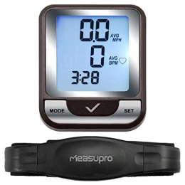 MeasuPro Cycling Computer MeasuPro Wireless Bicycle Computer, Speedometer and Heart Rate Monitor