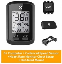 Miwaimao G + wireless cycle computer GPS speedometer waterproof road bikes Mountain bikes Bluetooth and ANT + Cadence cycling computer,A combination of 6