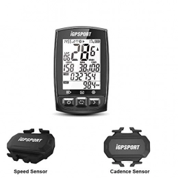 MLSice Cycling Computer MLSice GPS Bike Computer with Cadence Sensor and Speed Sensor, iGPSPORT Wireless Bluetooth ANT+ Waterproof Cycling Computer Bike GPS Tracker Speedometer Speed Cadence Sensor