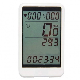 NBVCX Cycling Computer NBVCX Furniture decoration Bike Odometer Cycling Computer Wireless Stopwatch MTB Bike Cycling Odometer Bicycle Speedometer With LCD Backlight - White Bike Speedometer (Color : White Size : ONE SIZE)