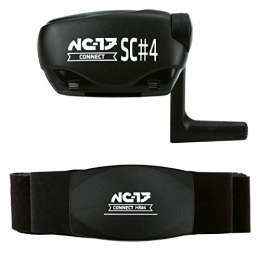 NC-17 Accessories NC-17 HR#4 / SC#4 Set Heart Rate Monitor and Bicycle Sensor / analyzes pulse, speed, cadence / Compatible with ANT +, Bluetooth 4.0, Bike Computer, IOS iPhone and Android Smartphones as well as Windows Mobile 8.1
