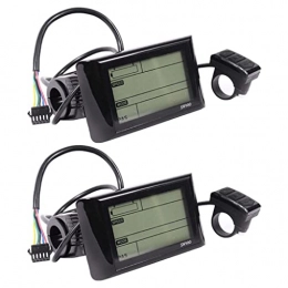 NC 2Pcs LCD Display Panel, Electric Bike Bicycle Scooter LCD Display Control Panel Speedometer Speed Mileage Display