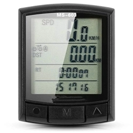 NEHARO Cycling Computer NEHARO Bicycle Speedometer Bike Cycling Computer Bike Speedometer Odometer MTB Road Bike Computer Stopwatch Wireless / Wired (Color : Black, Size : One size)