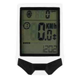NEHARO Accessories NEHARO Bicycle Speedometer Cycling Wireless Computer with Heart Rate Sensor Multifunctional Rainproof Cycling Computer with Backlight (Color : White, Size : One size)