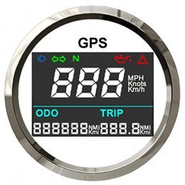 NOLOGO Accessories Odometer Gauge Digital GPS Speedometer LCD Speed Gauge Odometer Adjustable Mileage Trip Counter 52mm for Auto Motorcycle Boat 12V 24V ZHQHYQHHX (Color : WS, Size : Free)