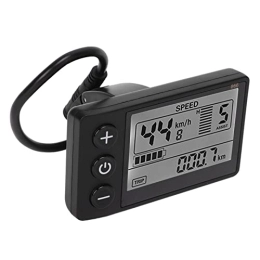 OUKENS Electric Bike LCD Display Meter, Multifunction LCD Display Meter 24 36 48 52 60V Bike Control Panel with Waterproof Plug,Bike Computer,with Extra Large LCD Backlight Display