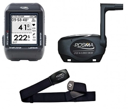TRYWIN Cycling Computer POSMA D3 GPS Cycling Bike Computer Speedometer Odometer with Navigation, ANT+ Support STRAVA and MapMyRide Bundle with BHR20 Heart Rate Monitor and BCB20 Speed / Cadence Sensor