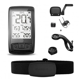 QIANMA Cycling Computer QIANMA Bicycle speed meter Wireless Bicycle Speedometer Enabled Waterproof Stopwatch Bike Bicycle Computer Speedometer Heart Rate Monitor Cadence Speed