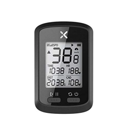 QinWenYan Cycle Computers Cycling Odometer Bicycle GPS Riding Computer Bluetooth Speed Odometer for Outdoor Cycling Realtime Speed Tracking (Color : Black, Size : One size)