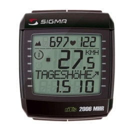 Sigma Sport Accessories Sigma Sport BC 2006 MHR DTS Bicycle Computer with Altitude and HR Functions