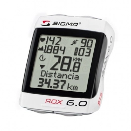Sigma Cycling Computer Sigma Sport ROX 6.0 CAD Wireless Cycle Computer - White