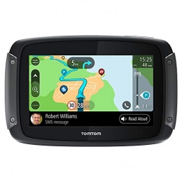 TomTom Cycling Computer TomTom Motorcycle Sat Nav Rider 500, 4.3 Inch, with Motorcycle Specific Winding and Hilly Roads, Updates via Wi-Fi, Compatible with Siri and Google Now, Lifetime Traffic and Speed Cams, EU Maps