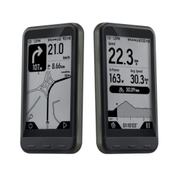 trimmOne LITE, New Paradigm GPS Cycling/Bike Computer with Solar Charger, Mapping, Navigation, Import/Export GPX File/Black (Solar Package)