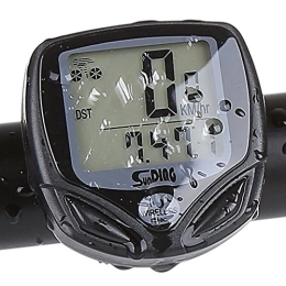 Wireless Bike Bicycle Computer LCD Speedometer Odometer Waterproof Tire Inflatable (Black, One Size)