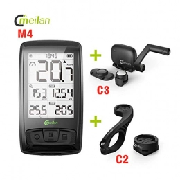 WSGYX Accessories WSGYX Bicycle Computer Chest Heart Rate Monitor Wireless Speed Cadence Sensor Bike Speedometer 4.0 Bluetooth ANT Odometer (Color : M4)