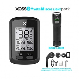 WSGYX Accessories WSGYX Bike Computer G+ Wireless GPS Speedometer Waterproof Road Bike MTB Bicycle Bluetooth ANT+ with Cadence Cycling Computers (Color : G plus withMBC02 KIT)