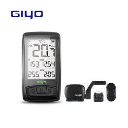 WSGYX Cycling Computer WSGYX Rechargeable Wireless Bicycle Computer with Heart Rate Monitor Temperature Bluetooth 4.0 Cycling Speedometer Bike Stopwatch (Color : Without Rate Monitor)