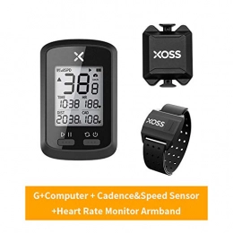 XOSS Accessories XOSS Bike Computer G+ Wireless GPS Speedometer Waterproof Road Bike MTB Bicycle Bluetooth ANT+ with Cadence Cycling Computers (Combo 5)