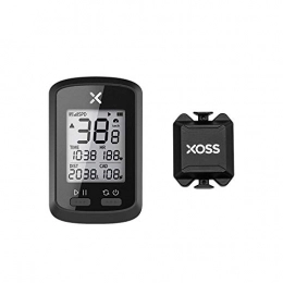 XOSS Accessories XOSS Bike GPS Computer G+ Wireless Speedometer Odometer Cycling Tracker Waterproof Road Bike MTB Bicycle Bluetooth ANT+ Cycling Computers (G+＆Cadence / Speed Sensor)