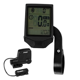 Yaunli Accessories Yaunli Bicycle computer Cycling Wireless Computer Bike Computer Cadence Multifunctional Rainproof with Backlight LCD Waterproof speed bike speedometer (Color : Black, Size : One size)