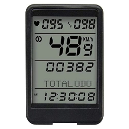 Yaunli Accessories yaunli Bicycle odometer Cycling Computer Wireless Stopwatch MTB Bike Cycling Odometer Bicycle Speedometer With LCD Backlight - White Waterproof bicycle odometer (Color : Black, Size : ONE SIZE)