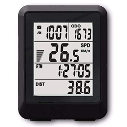 Yaunli Cycling Computer yaunli Bicycle odometer Wireless 11 Functions 4 Lines Display Bike Computer Bicycle Odometer Power Meter Waterproof bicycle odometer (Color : Black, Size : ONE SIZE)