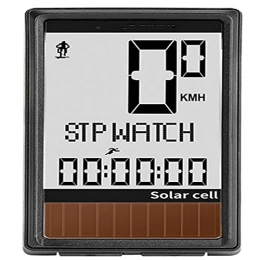 YIQIFEI Accessories YIQIFEI LCD Bicycle Computer Wireless Solar Energy Cycling Odometer Speedometer Waterproof Backlight Bicycle Stopwatc(Bicycle watch)