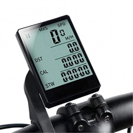ZDAMN Cycling Computer ZDAMN Bicycle Odometer 2.8 inch Bike Wireless Computer Multifunction Rainproof Riding Bicycle Odometer Cycling Speedometer Stopwatch Backlight Display Odometer (Color : White, Size : ONE SIZE)