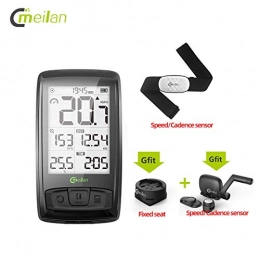 ZHANGJI Cycling Computer ZHANGJI Bicycle speedometer-Wireless Bicycle Heart Rate Monitor Speed Sensor Waterproof Stopwatch