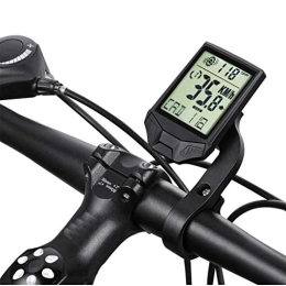 ZQQ Accessories ZQQ Wireless Bike Computer, Bicycle Speedometer Cycling Odometer Cadence Waterproof Backlight Auto ON / OFF for MTB Road Mountain Bike, Black