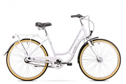 ROMET Turing, Uomo, Bianco, Größe M Aluminium Rahmen City Bike 26 Stadtfahrrad Fahrrad Citybike Cruiser Hollandrad Shimano 7 Gang 18 Zoll