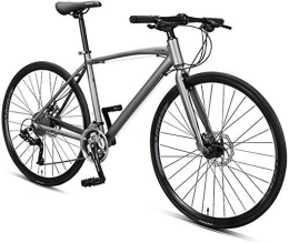 AYHa Bici AYHa 30 Velocità bici della strada, Adulto Commuter Bike, alluminio leggero della bicicletta della strada, 700 * 25C ​​Ruote, Bicicletta da corsa con doppio disco freno, Grigio