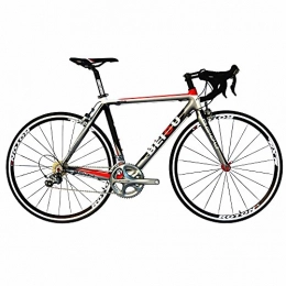 BEIOU® 2017 700 C Road Bike Shimano Ultegra 10s Racing Bicicletta 540 mm 560 mm t700-m40 Carbon Fiber Bike Ultra-Leggero 8,3 Kilogram CB001UT, Grey Red White