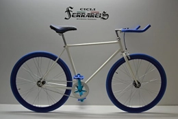 Cicli Ferrareis Bici Bici Fixed Bike 28 Single Speed Scatto Fisso Bianca e Blu Personalizzabile
