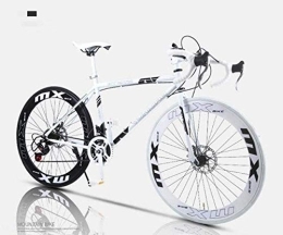 AYDQC Bici Bicicletta da strada, biciclette da 26 pollici a 24 velocità, freno a doppio disco, telaio in acciaio al carbonio alto, corse di biciclette da strada, uomini e donne adulti 5-25, 60 scialuppa fengong