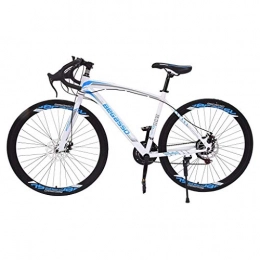 Bicicletta da strada da 26", in alluminio leggero, bicicletta da strada, bicicletta da corsa Shimano a 21 velocità (bianco)