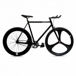 Mowheel Bici da strada Bicicletta Fix 3 nera, monomarcia, a scatto fisso / single speed, taglia 56